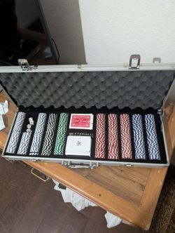 Full Set Of High Quality Poker Chips Cards And Dice With Aluminum Case