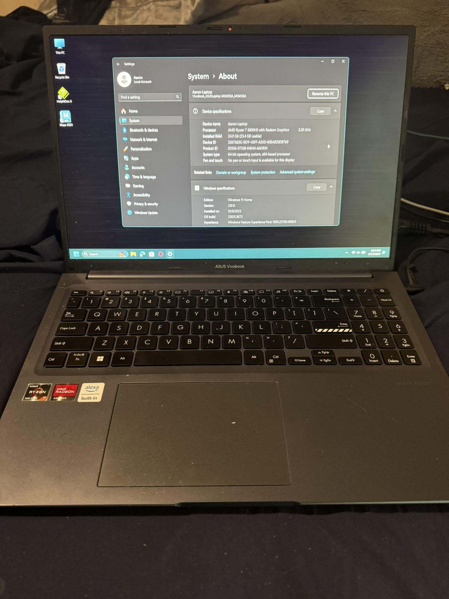 Asus Vivobook Pro For Sale