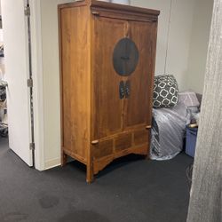 Chinese Wood Armoire 