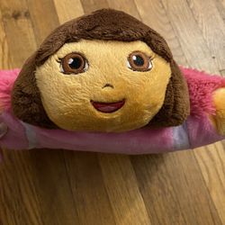 Nicelodeon Dora The Explorer Pillow Pet Pee Wees 11" Plush Pillow Stuffed Toy ne