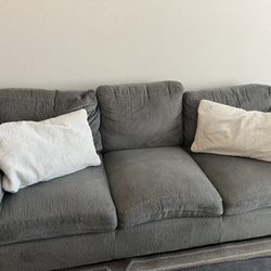 Grey Couch With Pillows