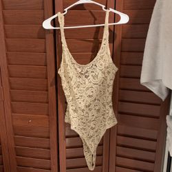 Lace/knit Bodysuit