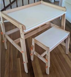 IKEA desk and bench for kids