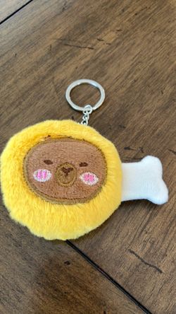 Cute Plush Fried Chicken Leg Keychain (3”)