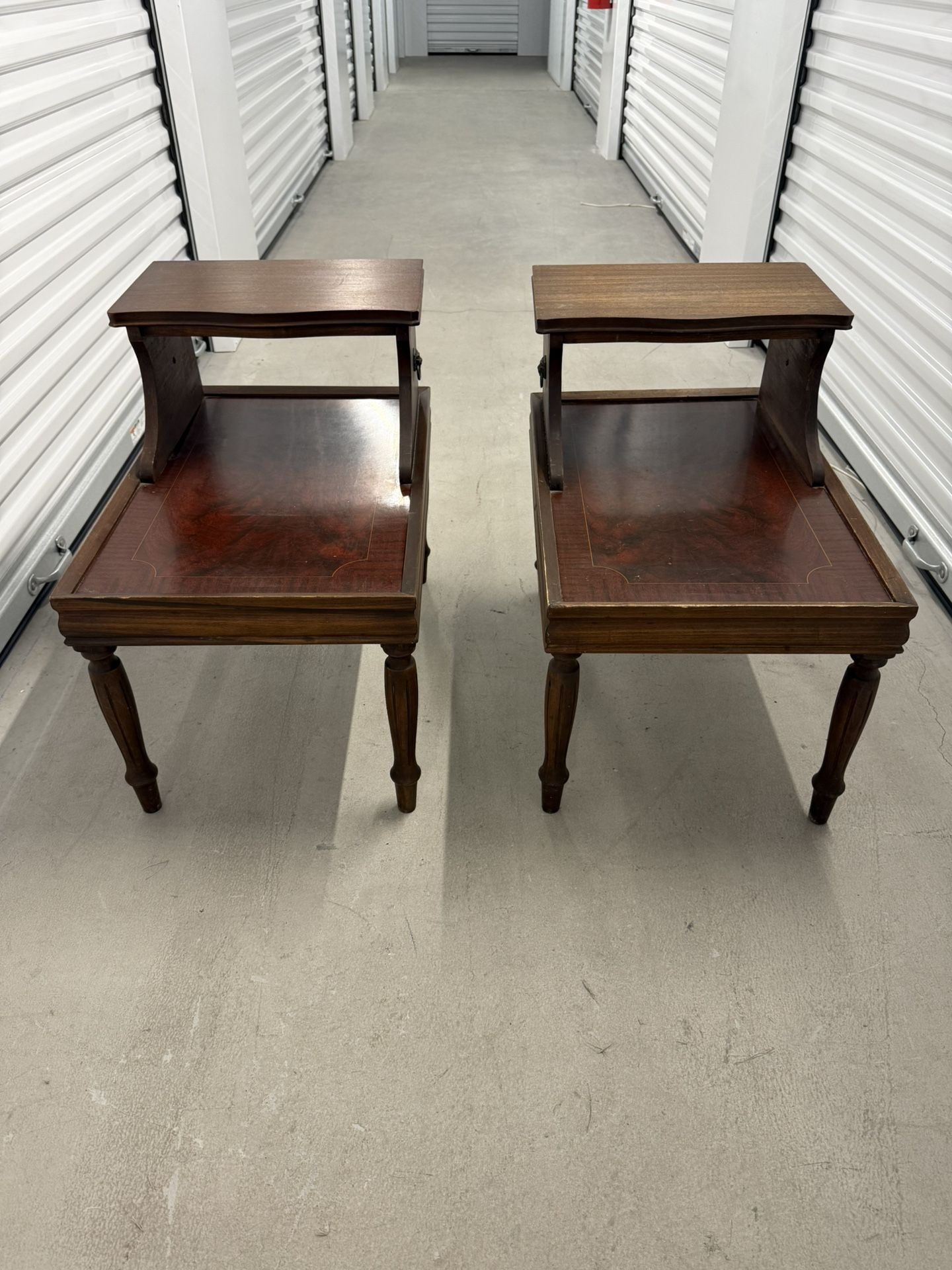 Two Vintage Step Up End Tables (2)