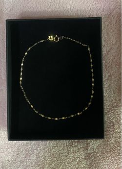 Brand New 10k Solid Gold Mirror Chain 9” (1.6mm) - Never Worn