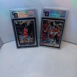 2 GAI Certified Autographed Michael Jordan Cards