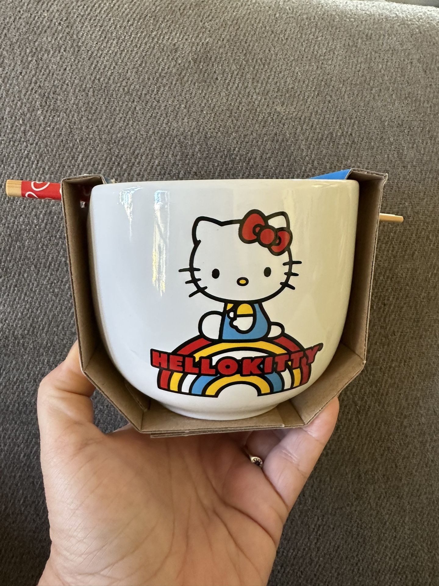 Hello Kitty® Ceramic Bowl With Chopsticks