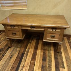 Wood Desk With Chair 
