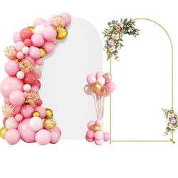 7.2FT Gold Arch With White Cover