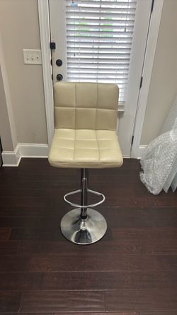 2 Faux Leather Adjustable Bar Stools