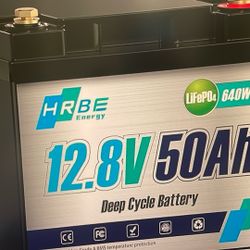 Brand New HRBE 12 V 50 AH LifePO4 Rechargeable Lithium Battery