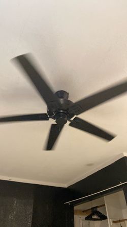 Matte black ceiling fan