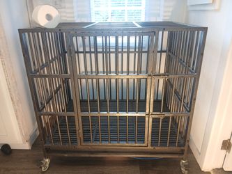 Large dog steel kennel