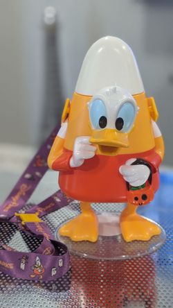 Disney Parks Donald Duck Halloween Candy Corn Popcorn Bucket