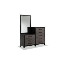Fusion Black And Grey Bedroom Set Queen Size