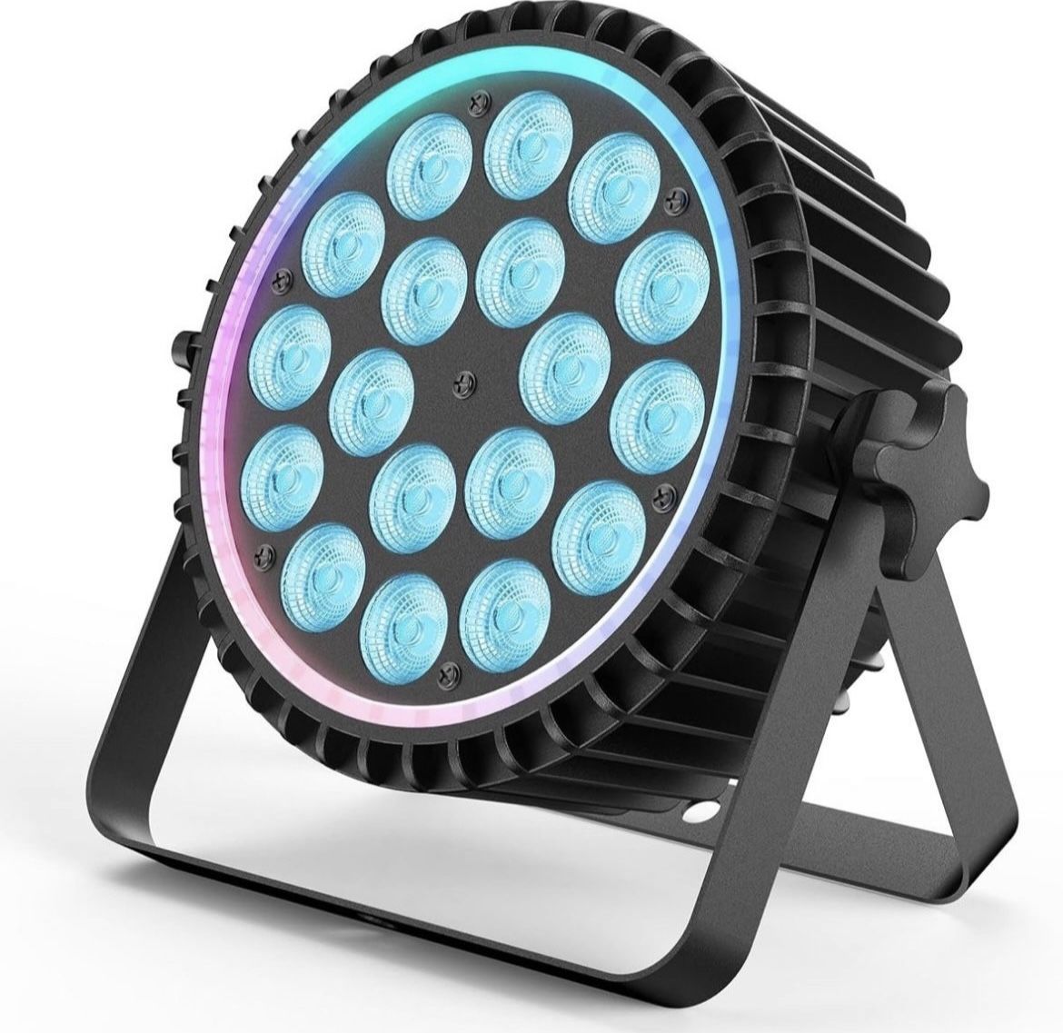 NEW Stage Par Lights 18X12W DJ LED Stage Lights, RGBW 4IN1 Wash/Strobe Effect DMX512 Control Sound Activated Uplighting for Event Family Festival Part