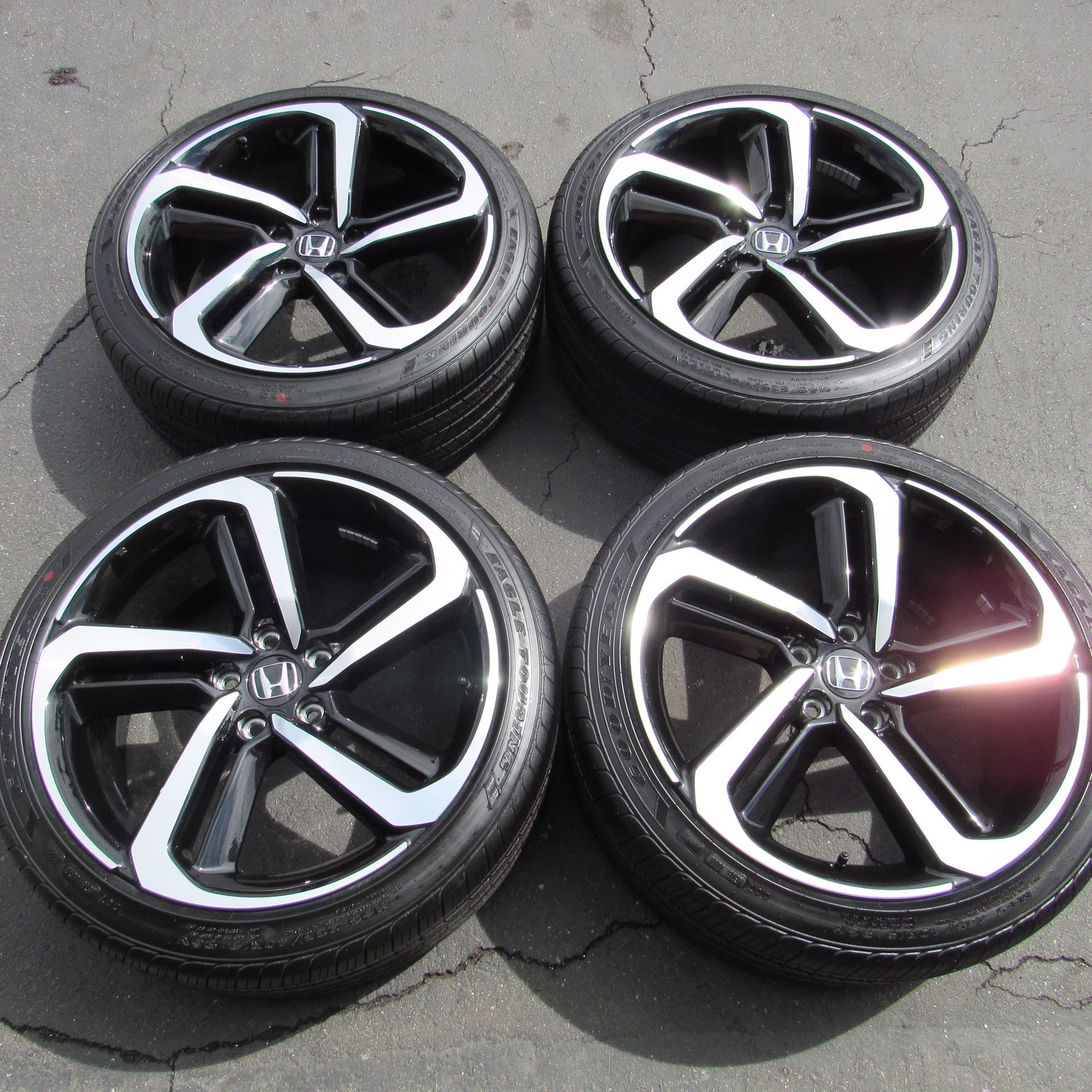 19” oem Honda Accord factory wheels 19 inch rims black Honda Accord Goodyear