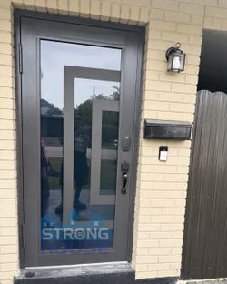 High impact aluminum single doors