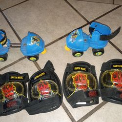 Star Wars roller skates and 2 sizes knee pads