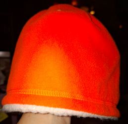 FLUORESCENT ORANGE BEANIE HAT