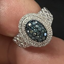 JTV Fine Jewelry Blue Stone Ring 