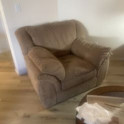 Oversized Suede Chair