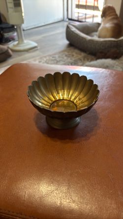 Mini Brass scalloped  bowl