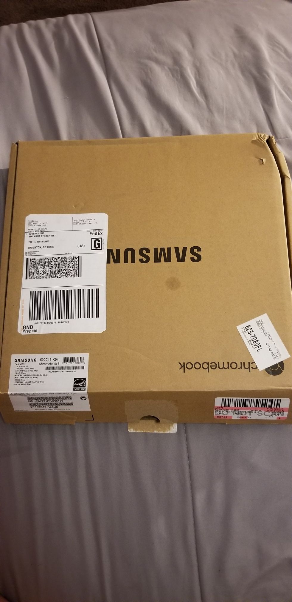 Brand new un used Samsung black chromebook