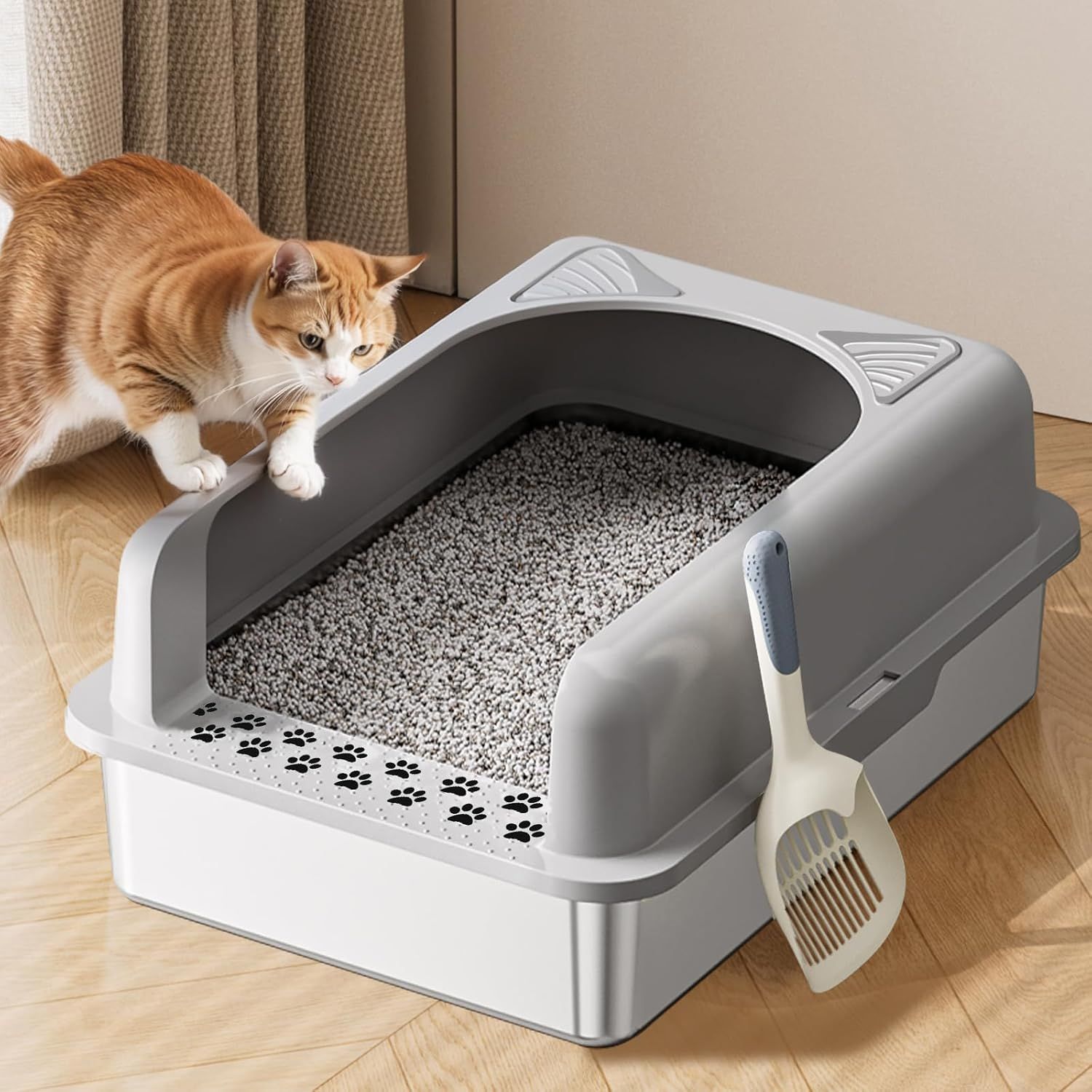 Stainless Steel Litter Box with Lid