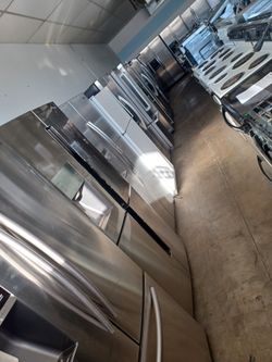Used refrigerators for sale, French door, Side by side, Top freezer, Bottom freezer.