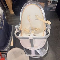 White And Silver Frescno  Baby Bloom High Chair(gently Used)