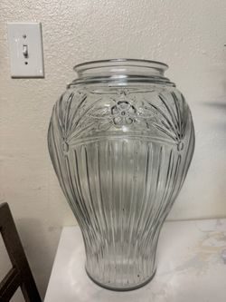 Jarrón con base de paraguas de cristal