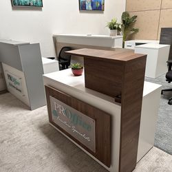 Custom Reception desk, Office Furniture, Sales Counter, Front Desk, Modern L Shape Desk, Retail Cash Counter
