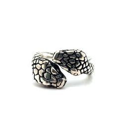 925 Sterling Silver 2 Head Snake Ring 13.20grams Size 9 1/2 172056 10 