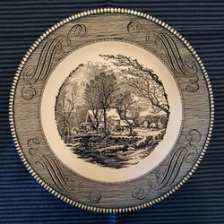 10” Blue and White Dinner Plate


