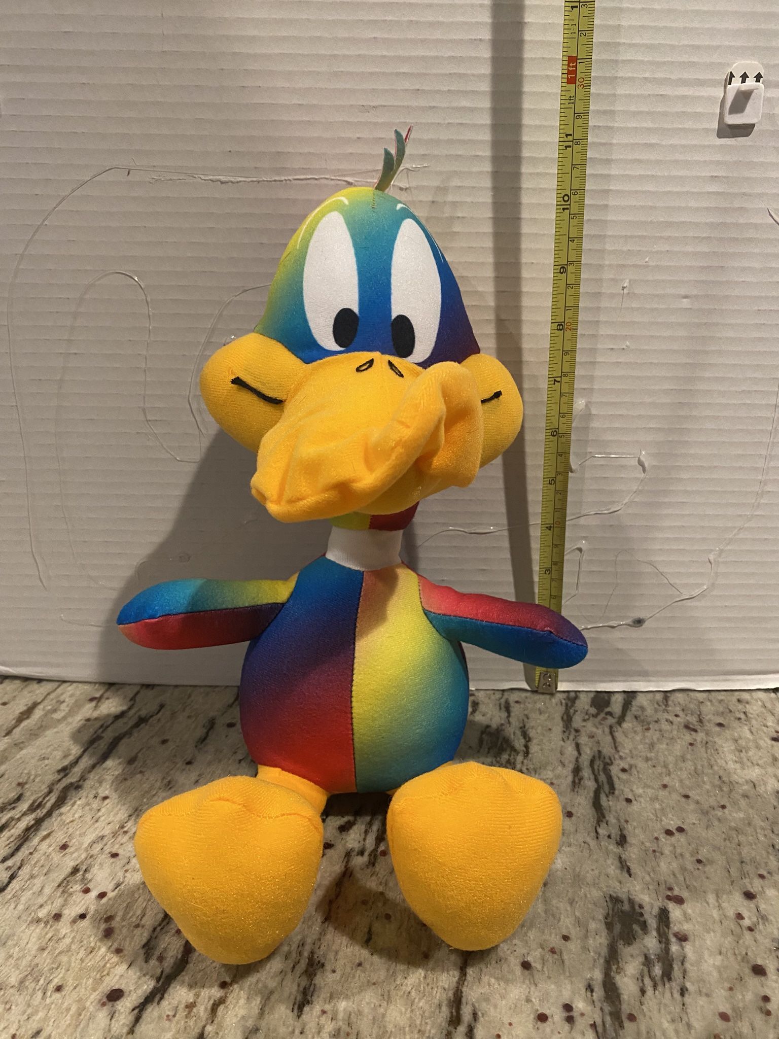 Daffy Duck Rainbow Color Plush Toy Factory 9”