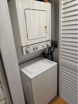 Stacked washer and dryer