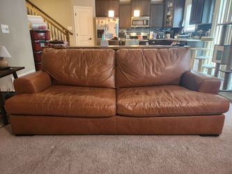 Stone and Beam Lauren Leather Sofa