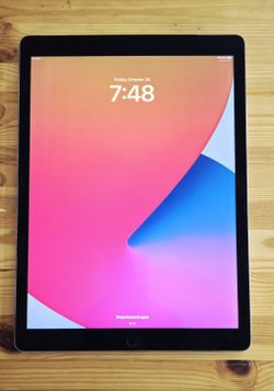 Pristine! Apple iPad Pro (12.9-inch), Space Gray, 256GB, Wi-Fi + Apple Charger
