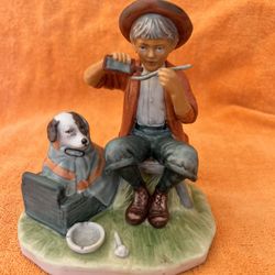 Vintage Norman Rockwell Figurine “A Boy and His Dog