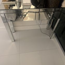 Mirrored Silver Vanity 
