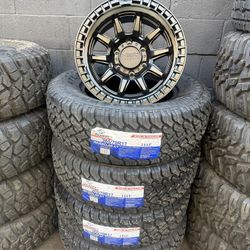 RIMS AND TIRES PACKAGE 6X139.7 17” RINES Y LLANTAS 265/70/17 ALL TERRAIN 562-712-5437