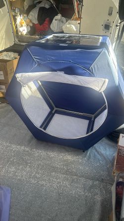 Corral De Perros O Gatos O Ninos  Azul Y Blanco Nuevo