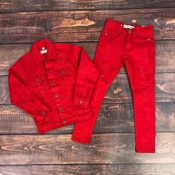 TWO PIECE KIDS DENIM PANTS SET