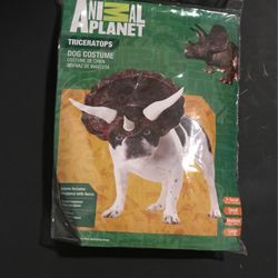 Medium dog costume, triceratops