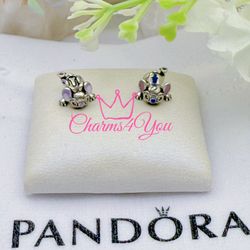 925 silver Pandora style earrings. 