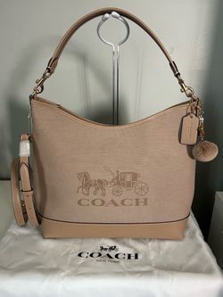 Coach Laurel Large Shoulder Bag With Horse And Carriage