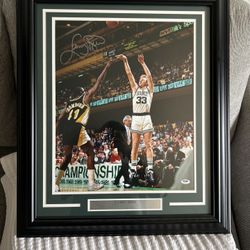 Larry Bird Signed 16x20 Photo PSA certified 