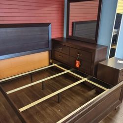 Queen Bed Frame Dresser Mirror And Nightstand